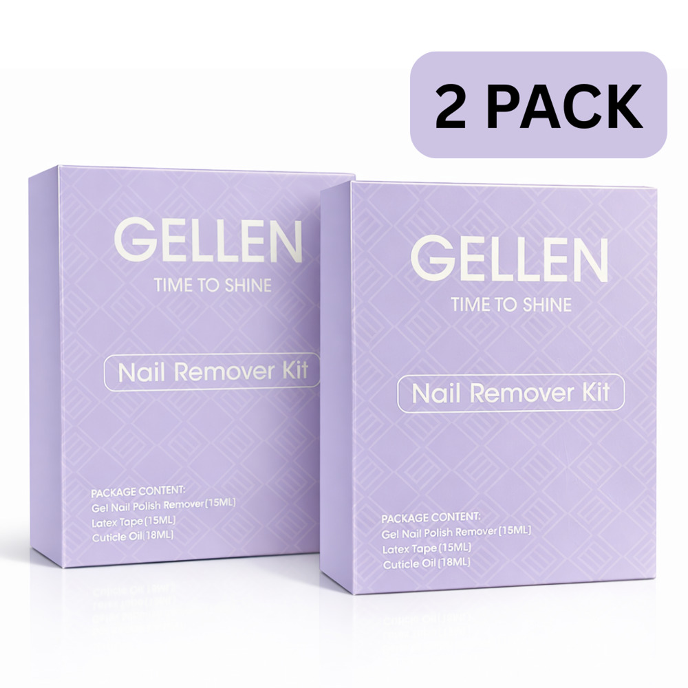 NEW GELLEN Gel Nail Polish Remover Kit Gel Removal Latex Tape Peel-Off - 2 PACK